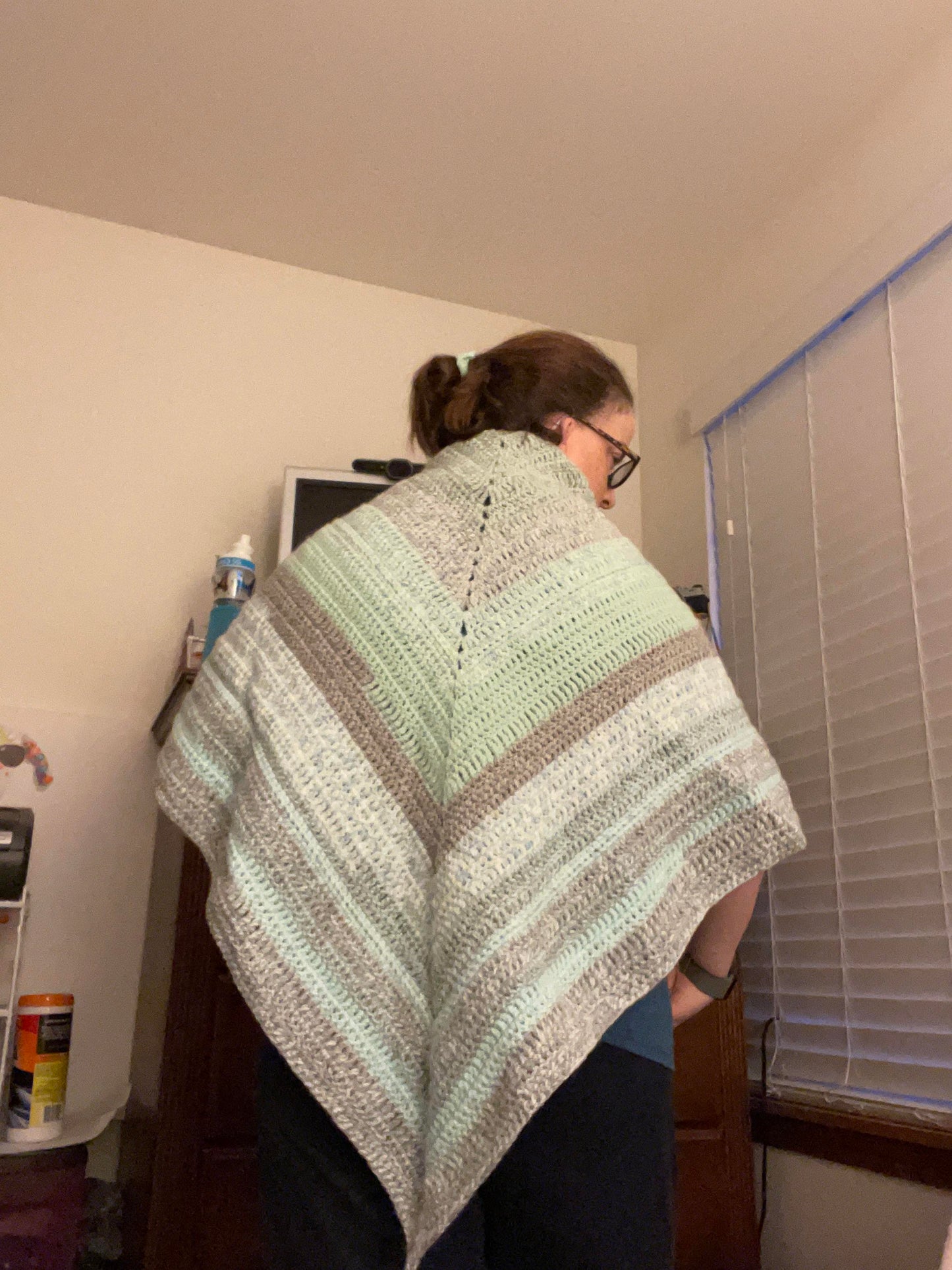 Shawl for woman to match the winter hat