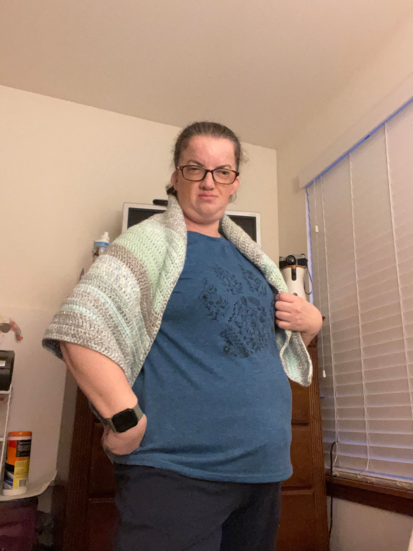 Shawl for woman to match the winter hat