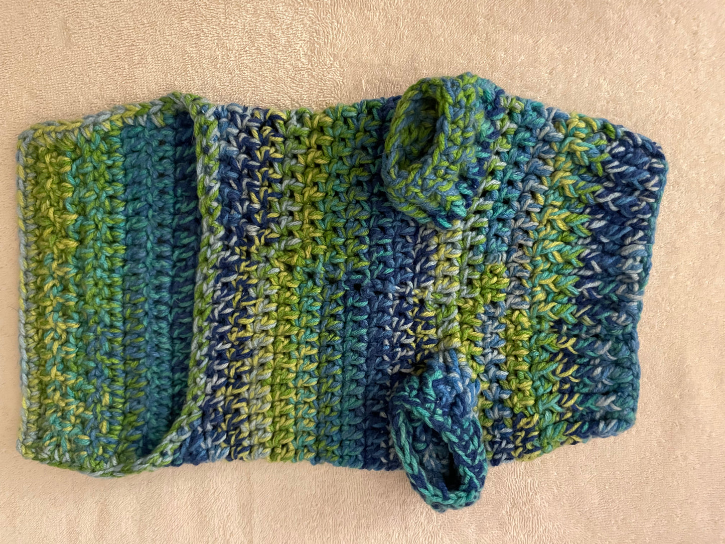 Dog Blue/yellow dyed sweater (Medium)