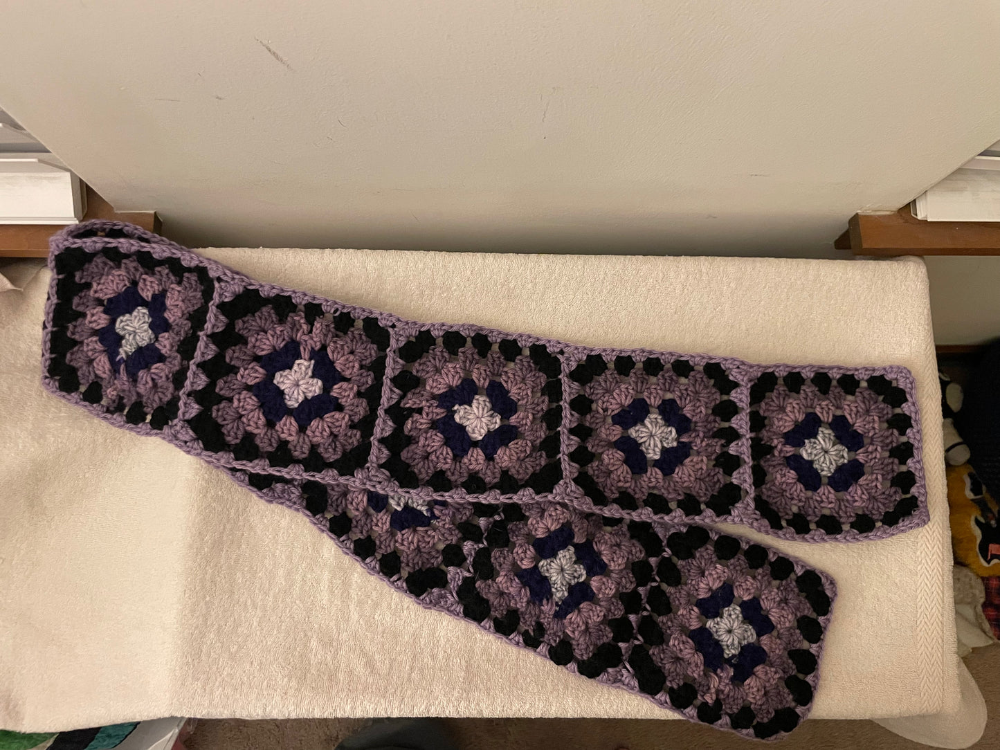 Granny squares hat/scarf bundle