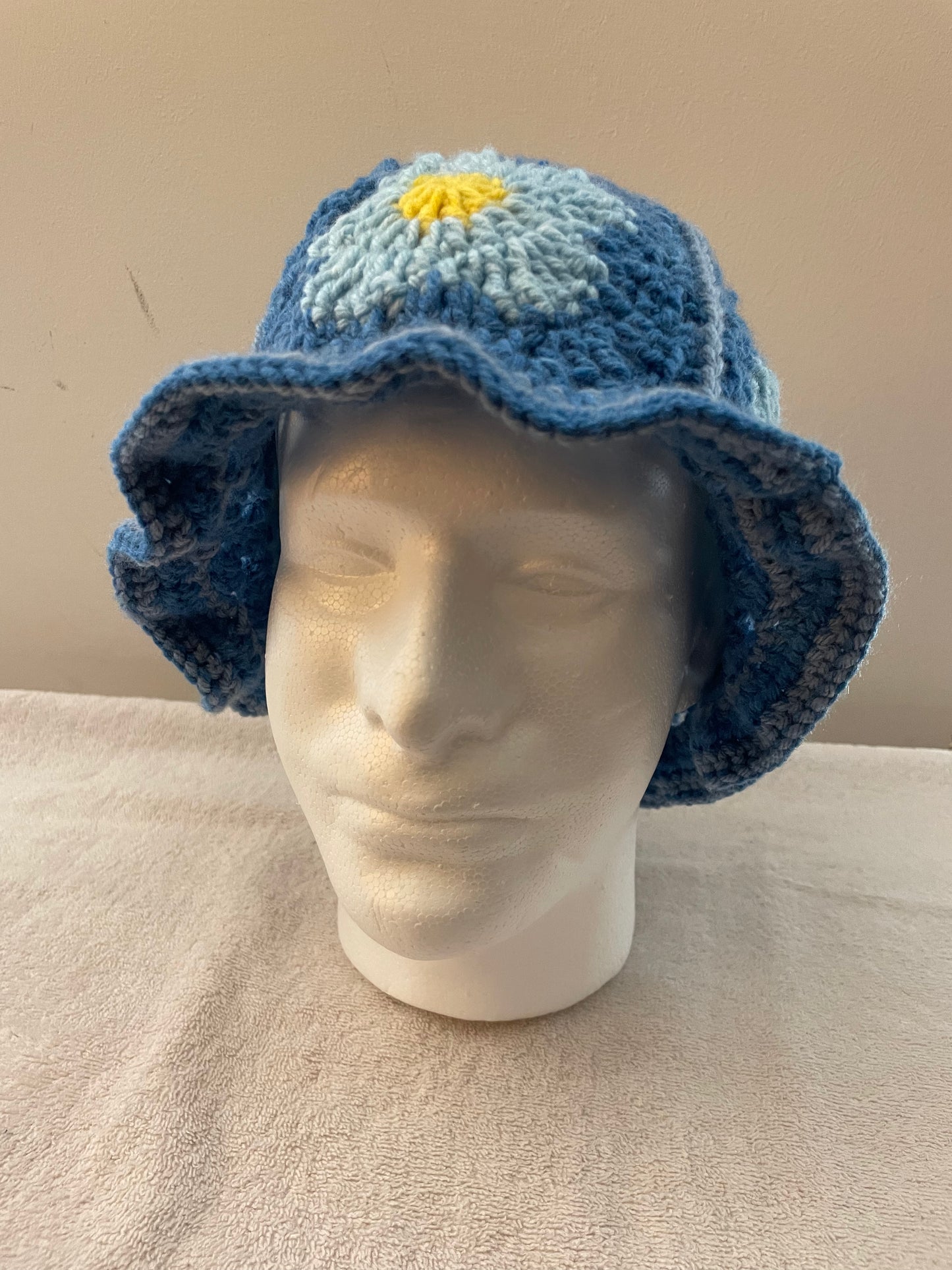 Blue Flower bucket hat & Scarf