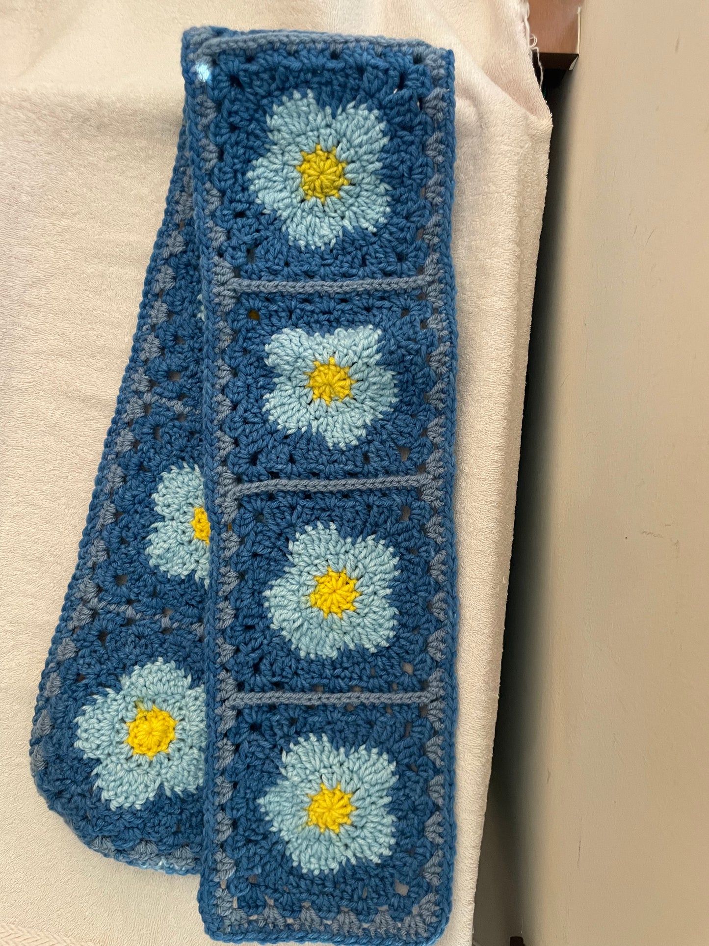 Blue Flower bucket hat & Scarf