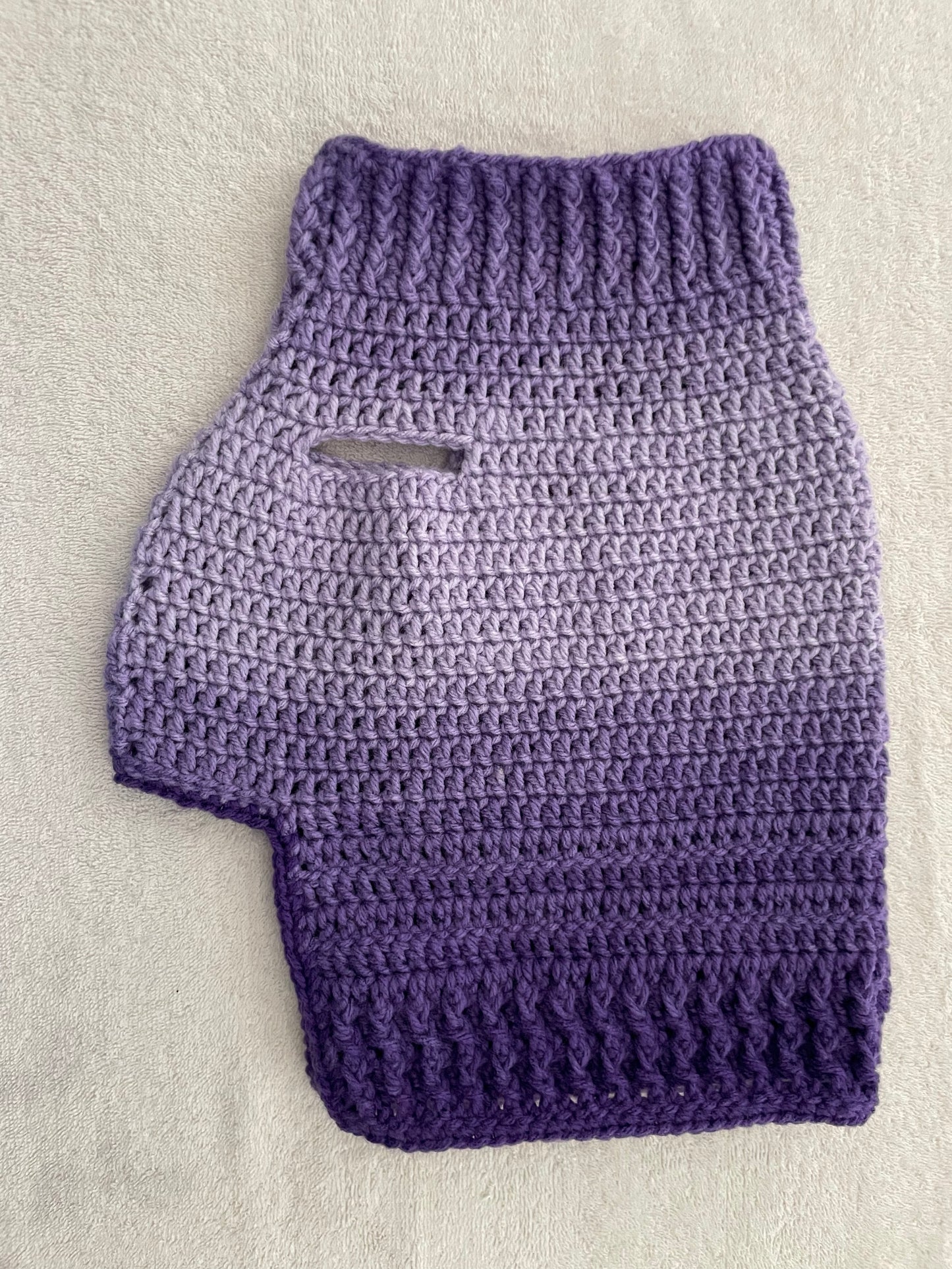 Dog purple sweater (medium)
