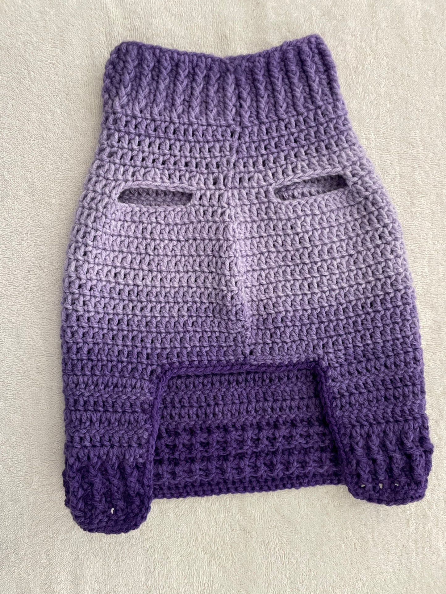 Dog purple sweater (medium)